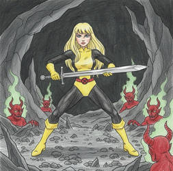 Illyana battle in Limbo
