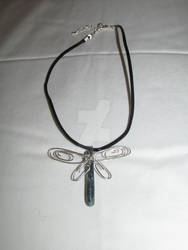 Blue Kyanite Dragonfly Pendant Pic 1