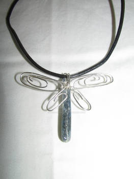 Blue Kyanite Dragonfly Pendant Pic 2