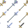 Some pixel weapons, and color variations