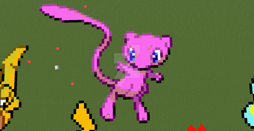 Minecraft Mew Pixel Art by UpbeatNebula263 on DeviantArt