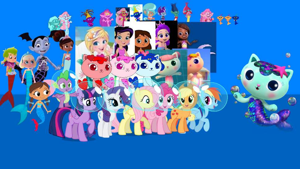 Mer Cat and the Girls Mermaids by PiccioniFaris on DeviantArt