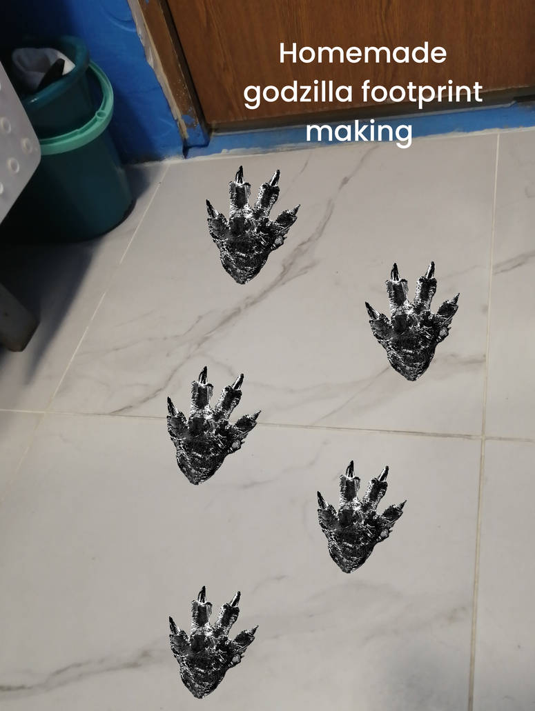 Godzilla Splinter Homemade godzilla footprints by DenisZilla on DeviantArt