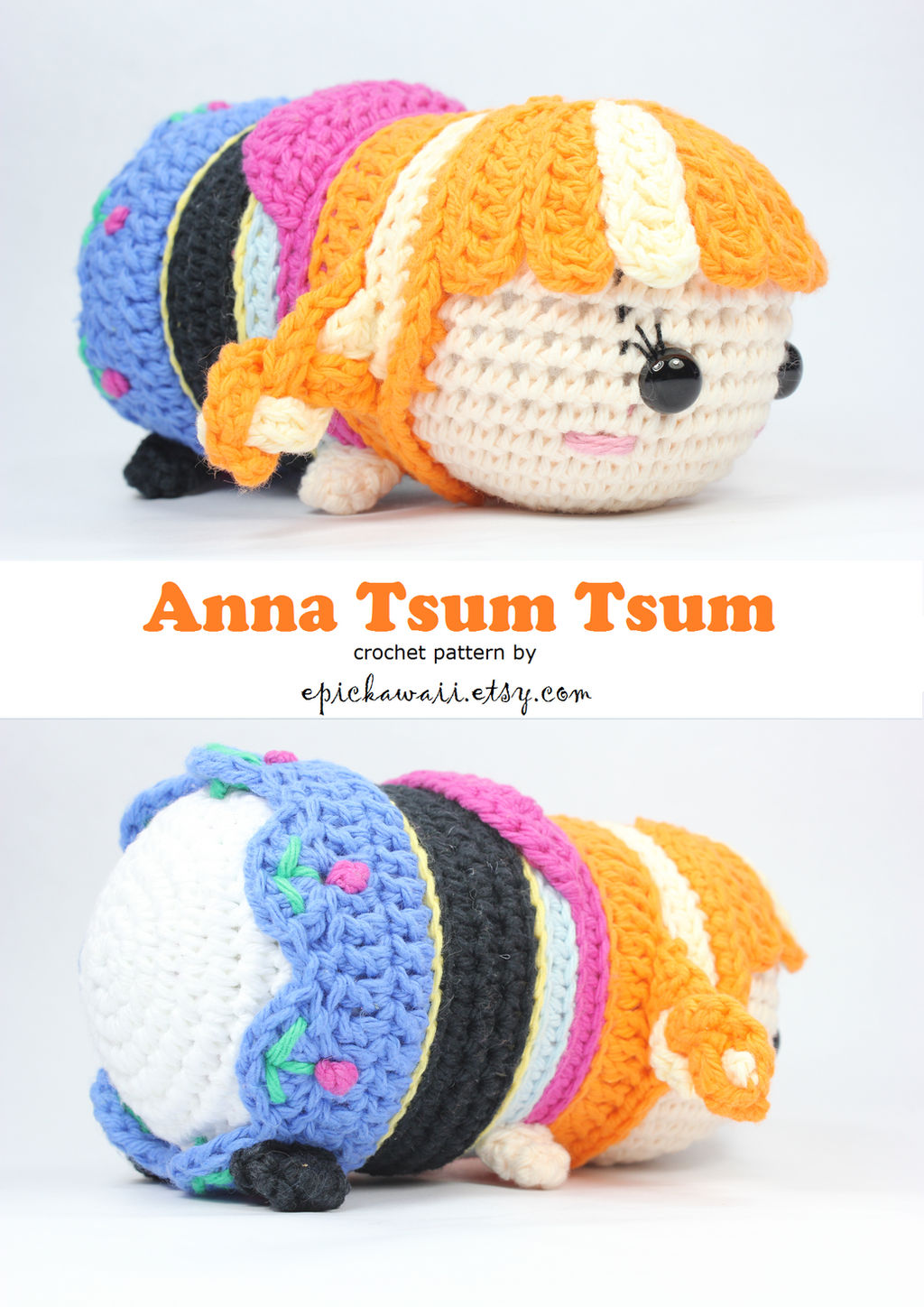 Anna Tsum Tsum Crochet Amigurumi Dolls