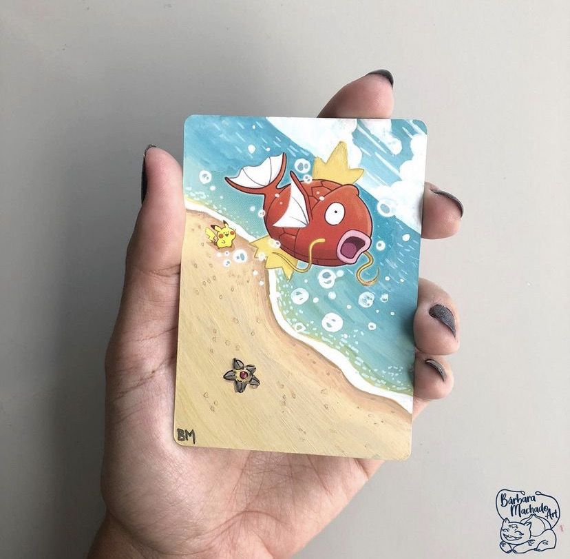 Magikarp Buddy Ribbon Magikarp card by barbaramachadoart on DeviantArt