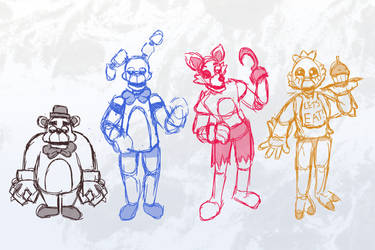 FNAF Cartoon Sketches