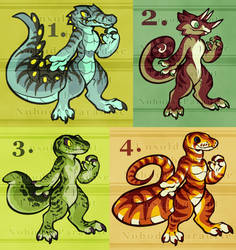 Reptile anthro adopts - 22 USD - 4/4 OPEN by N0b0dysParadise