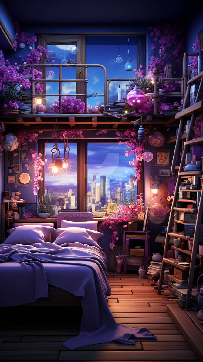 Lofi bedroom by CyanoAI on DeviantArt