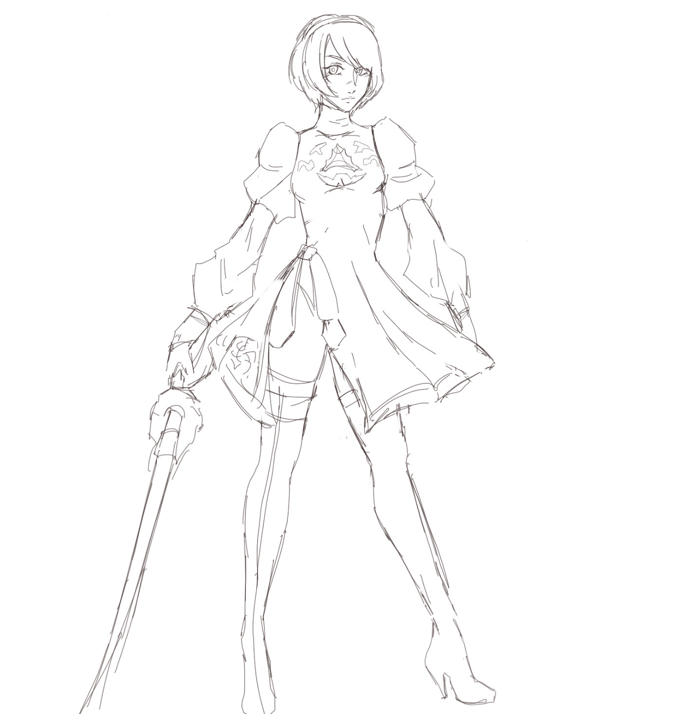 2b sketch by haribocat on DeviantArt