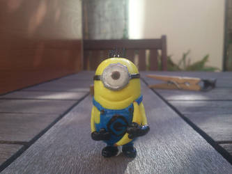 Happy minion made out of clay (fimo).