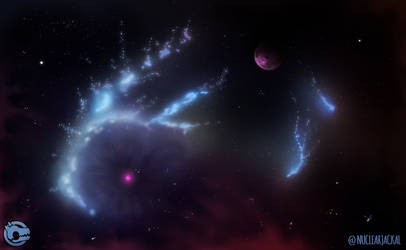 Pink Nebula Space
