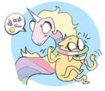 Lady Rainicorn n Jake by VanRipper