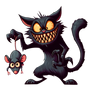 Cartoon Cat Creepy