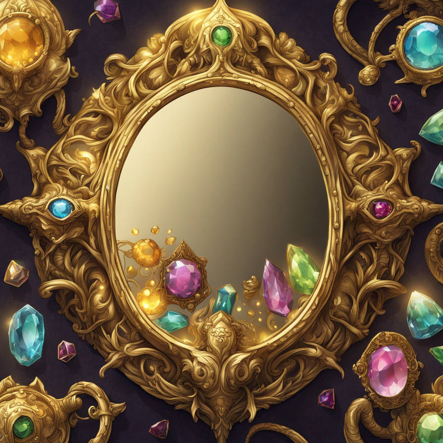 Gold Mirror with jewels