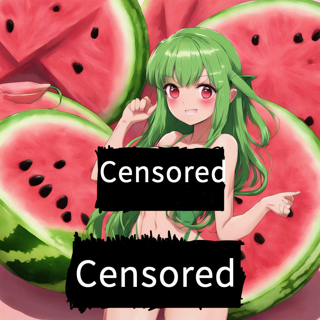Cute Anime Watermelon Girl