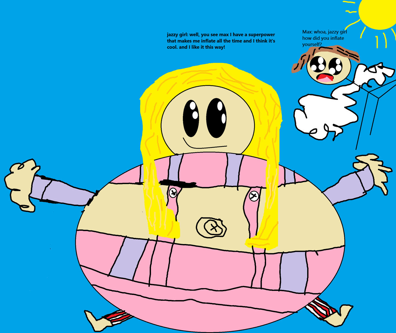 Jazzy Girl Body Inflation
