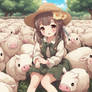 Cute Anime Farm Girl Kawaii