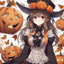 anime girl in a Halloween costume