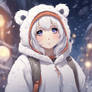 Cute anime jazzy girl polar bear