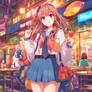 Cute Anime Jazzy Girl friendship