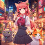 Cute Anime Jazzy Girl Cat Women