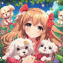 Cute Anime Jazzy Girl puppies