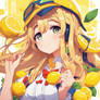 Cute Anime Jazzy Girl lemon yellow