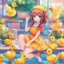 Cute Anime Jazzy Girl Ducks