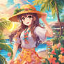 Cute Anime Jazzy Girl Hawaii