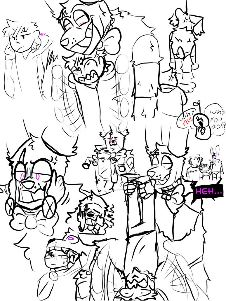 Y/n and springtrap doodles by NuggetWugget on DeviantArt