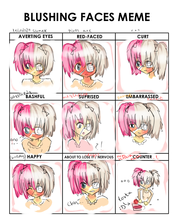 Deviantart Blushing 9 Blushing faces by 1998Retasu on DeviantArt