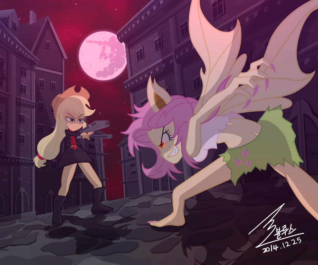MLP Apple jack VS Flutter bat