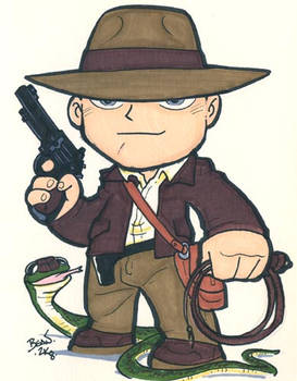 Chibi-Indiana Jones.