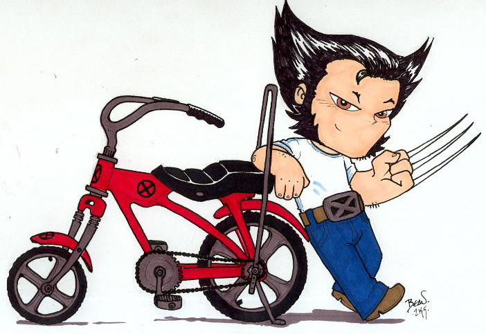 Chibi-Logan with Bike.