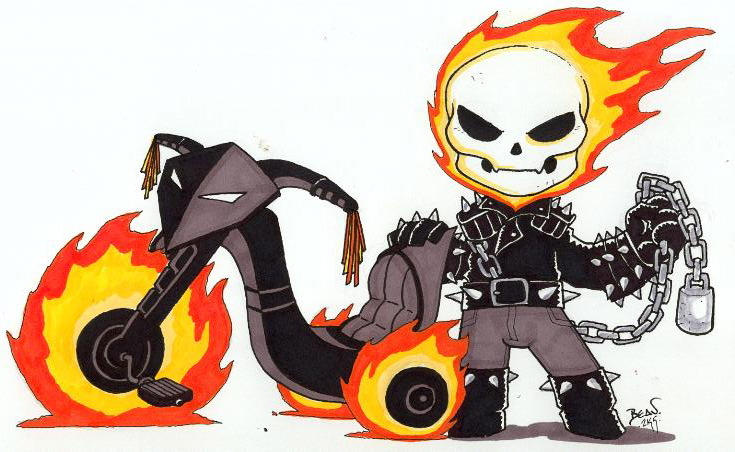 Ghost Rider Chibi Chibi-Ghost Rider. by hedbonstudios on DeviantArt