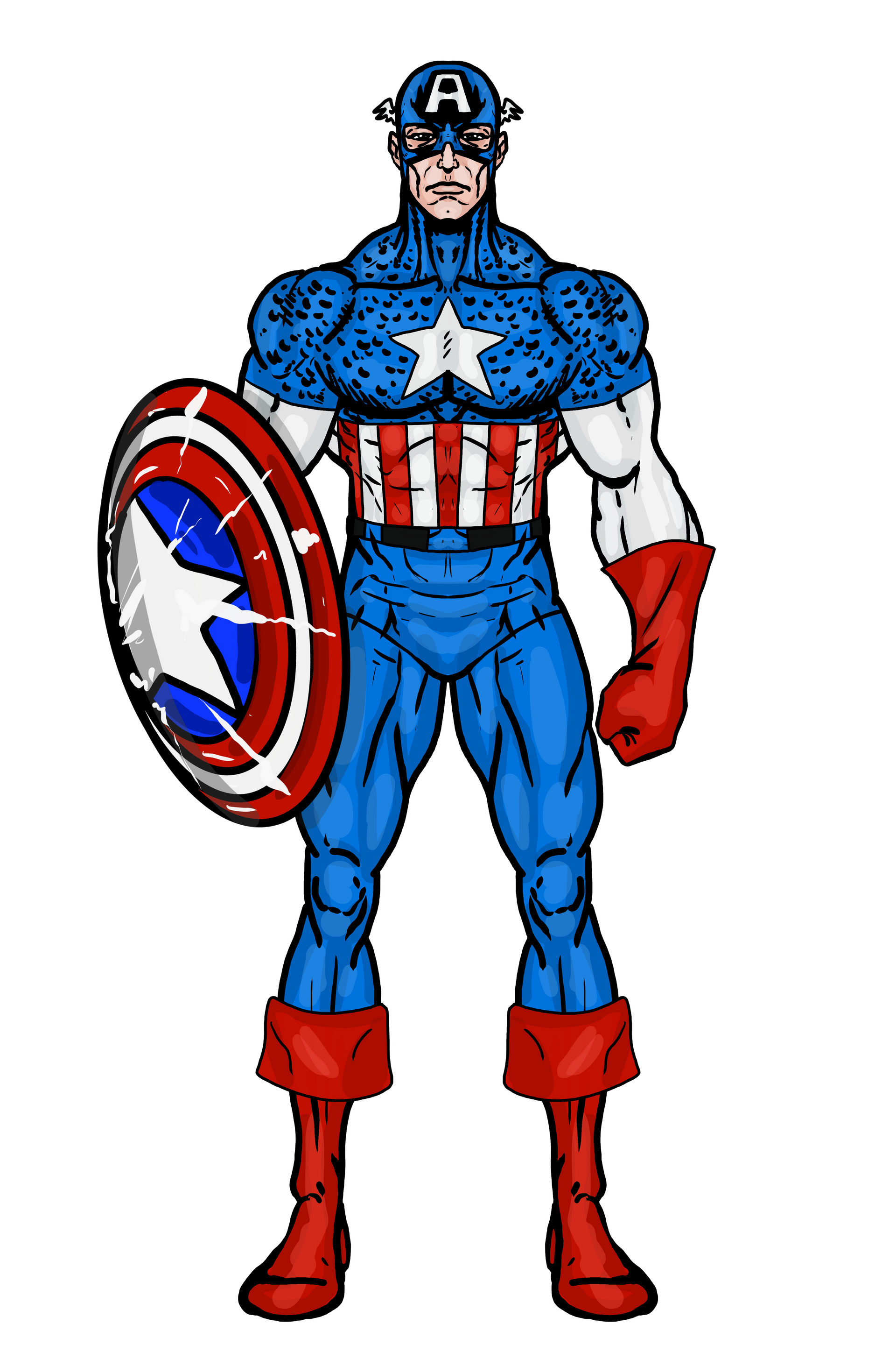 Captain America (using my YCH doll) by Evil-God-Chernabog on