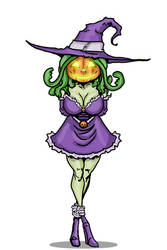 Luna bleed the pumpkin witch (art trade)