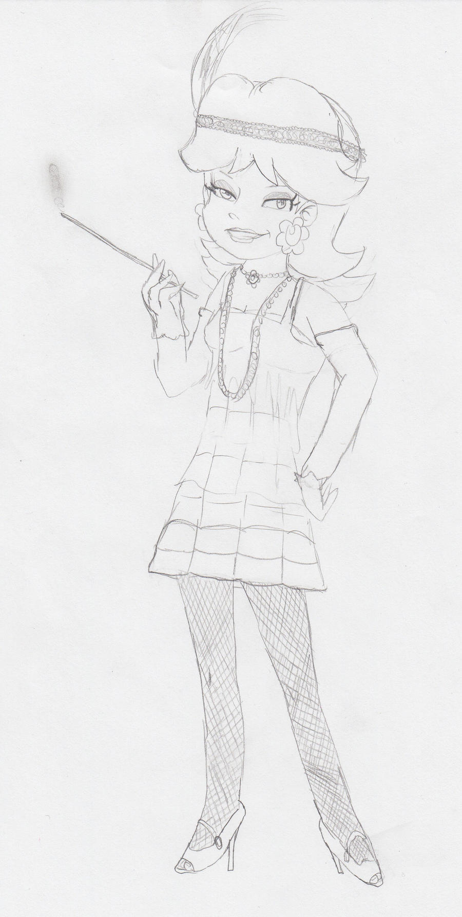 Princess Daisy as a 'Flapper' by MonicaNErica on DeviantArt