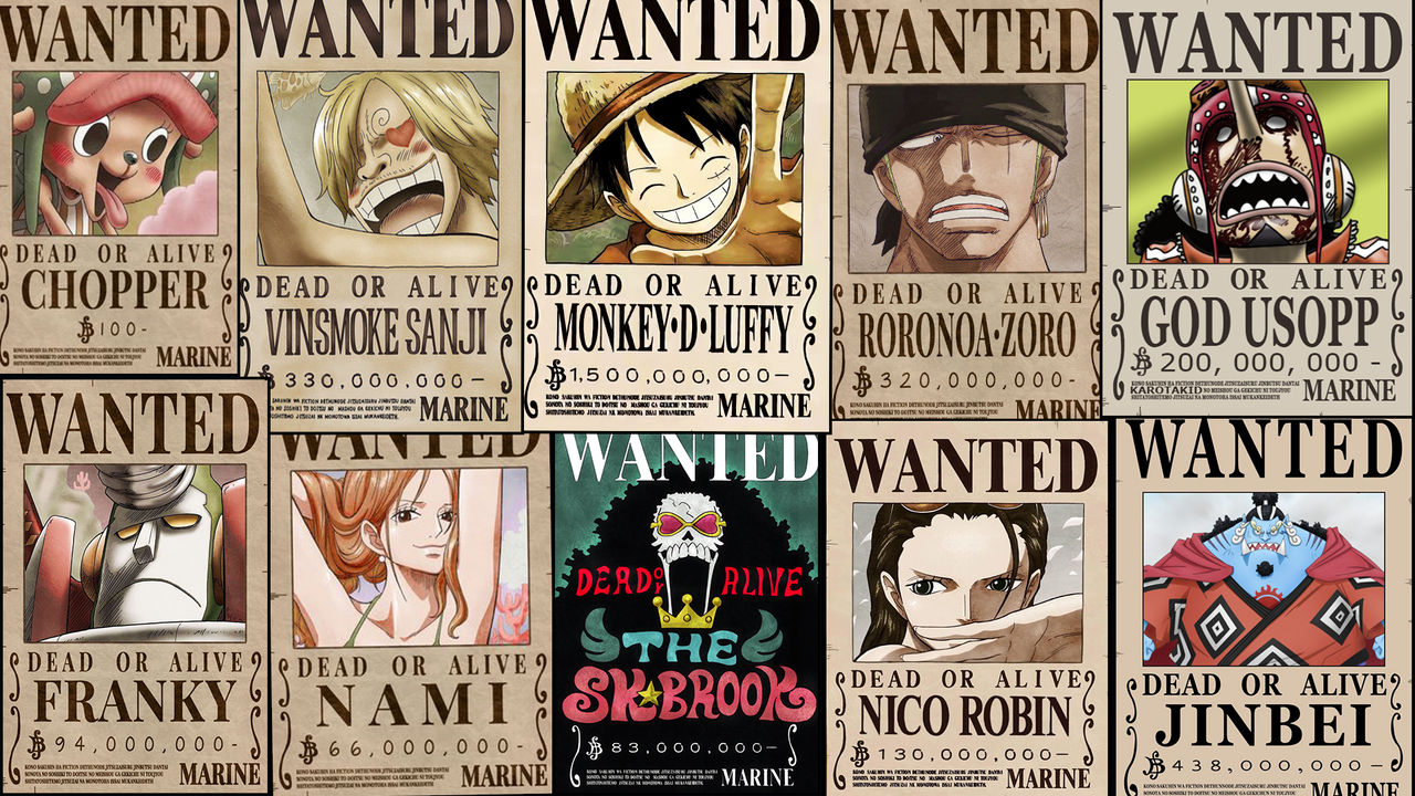 One Piece wallpaper poster Wanted Mugiwara's by LyonTx on DeviantArt