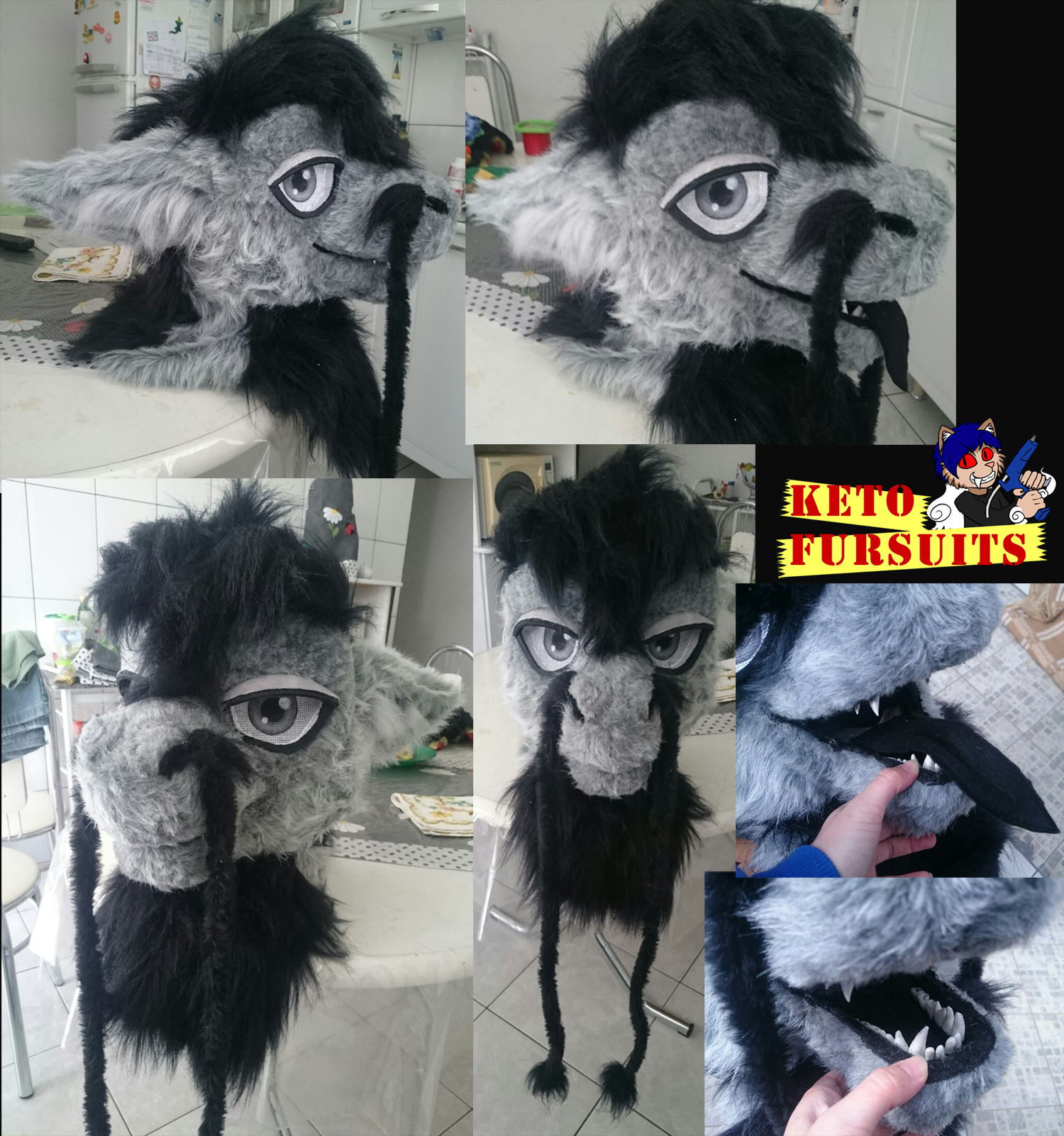 Commision - Slaider fursuit head