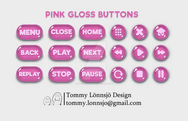 Pink glossy buttons