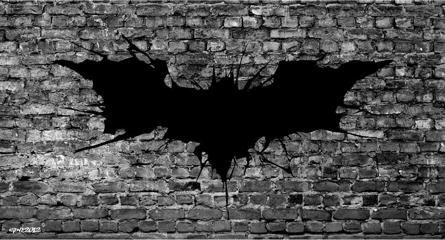 Batman : Dark Knight Rises - Wall Logo by elclon on DeviantArt