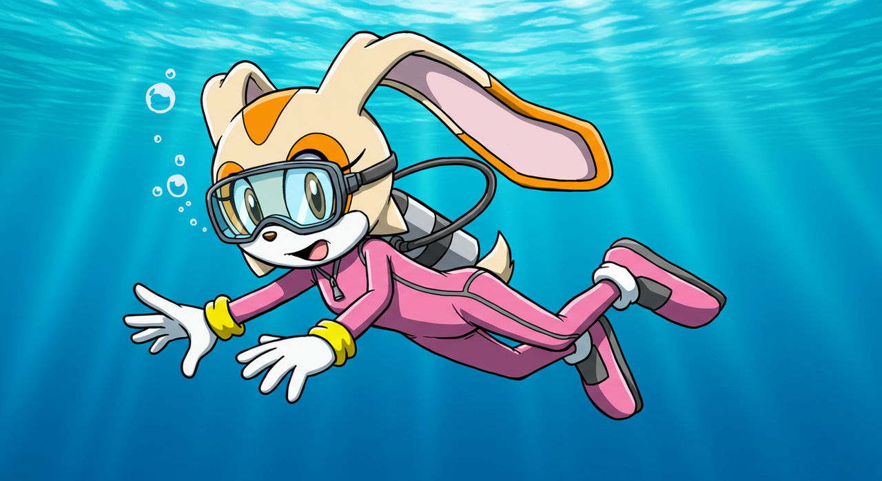 Jessica Rabbit Scuba cream the rabbit doing scuba by fanarttel on DeviantArt