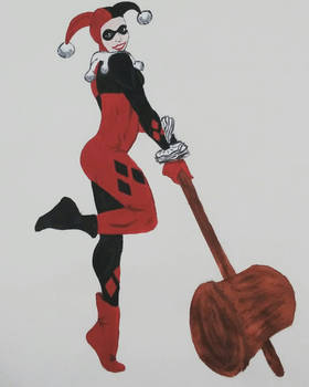 Harley Quinn Acrylic Painting. Requested*