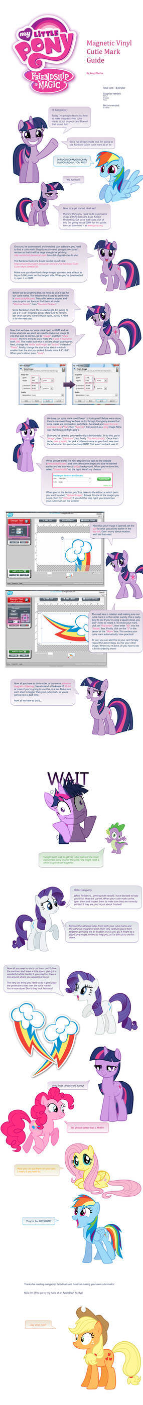 My Little Pony - Magnetic Vinyl Cutie Mark Guide by krazy3