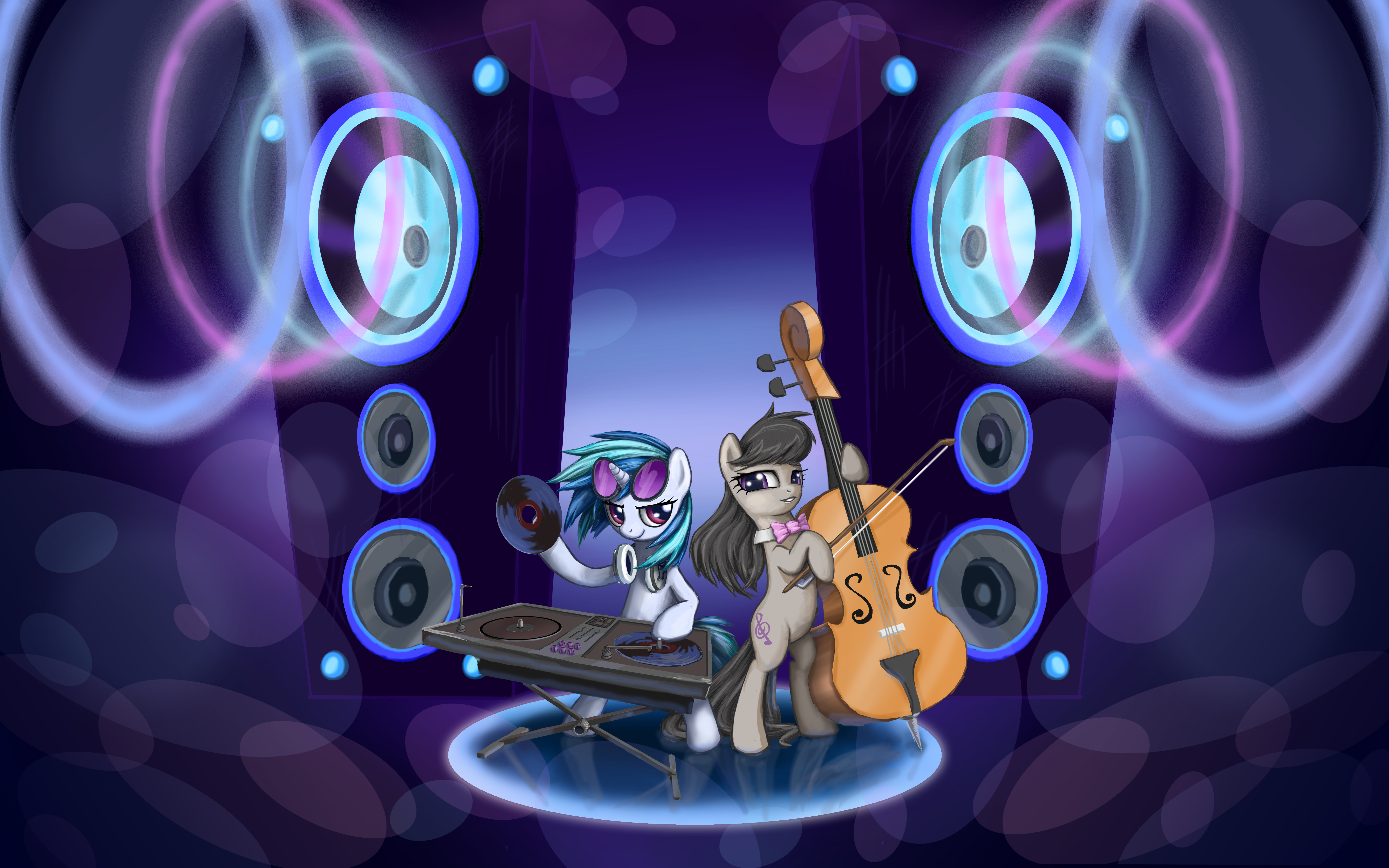 Vinyl Scratch and Octavia Melody