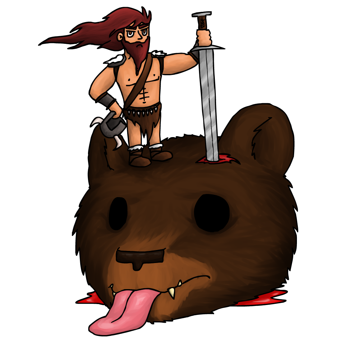 The Badass Midget Barbarian (Art Trade)