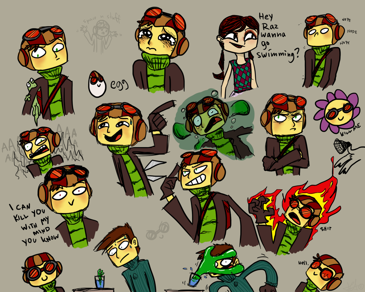 Raz Doodles by TheGhoulAvenue on DeviantArt