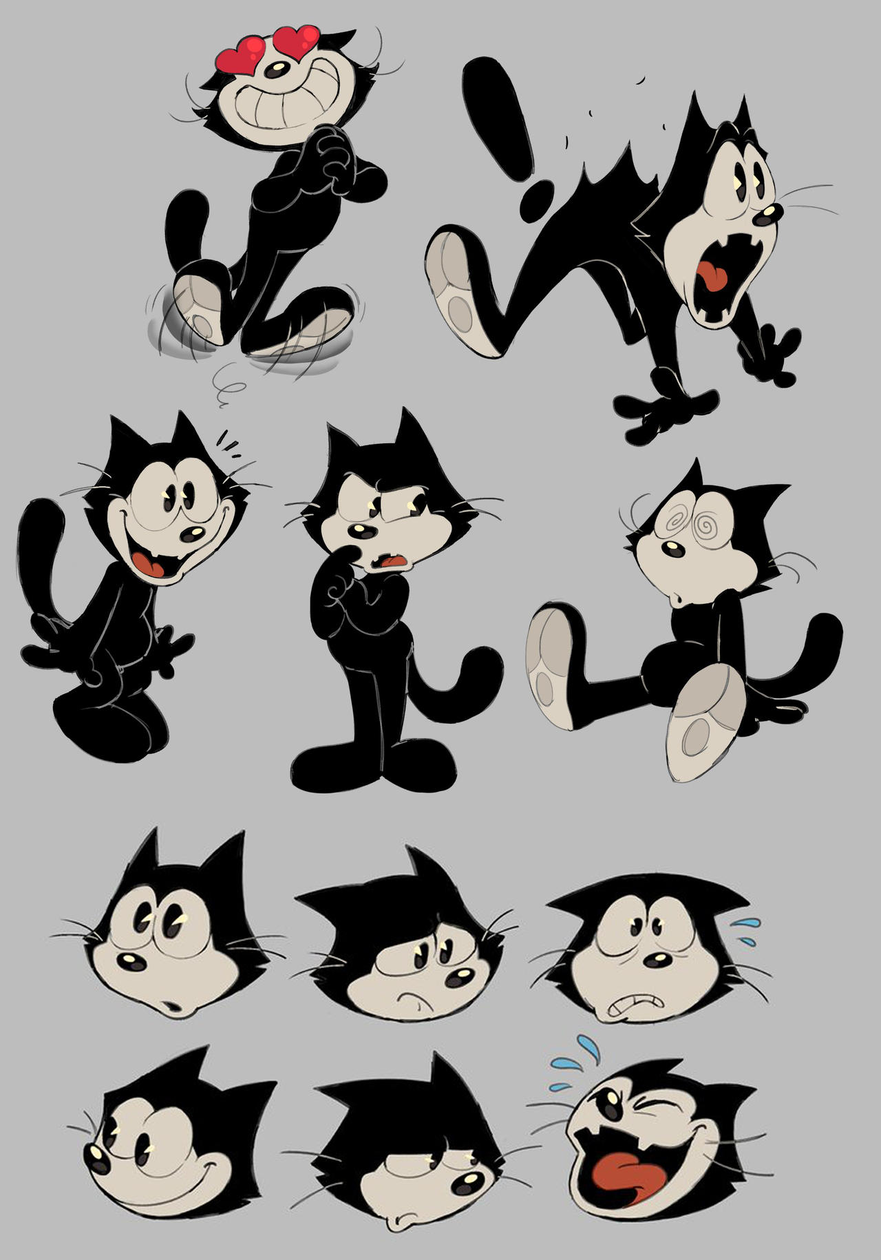 Felix the Cat Sketches by Shirahedgie on DeviantArt
