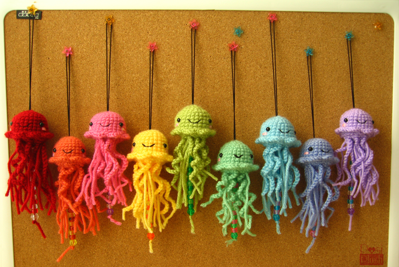 Rainbow the Amigurumi Jellyfish - Crochet Pattern ~ Crafty Kitty